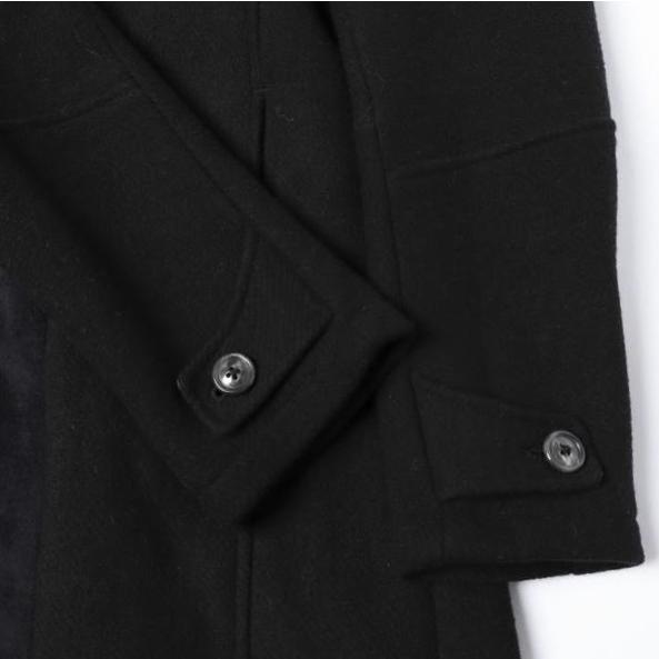 HALB ハルプ フェイクムートン フーデッドコート 5017593031 5(M) BLACK メルトン ボア Kiminori Morishita アウター g27648 |  | 05
