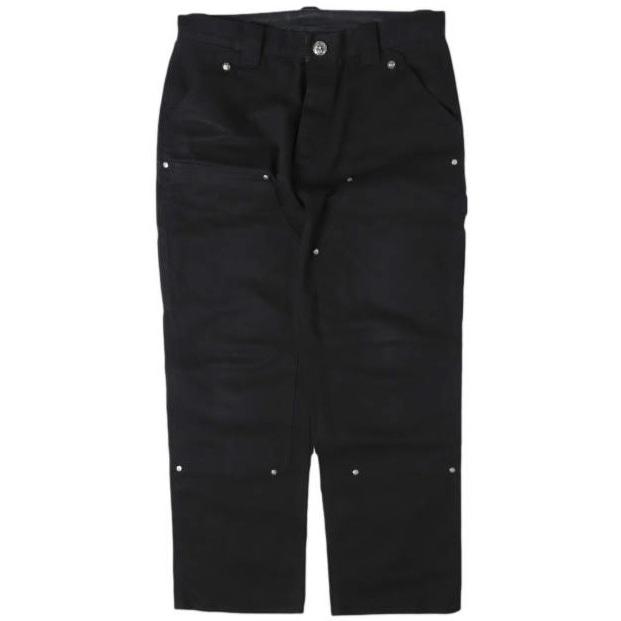 CHROME HEARTS クロムハーツ CARPENTER DOUBLE KNEE インボイス付き カーペンターダブルニーパンツ 34 BLACK ペインター キャンバス | 