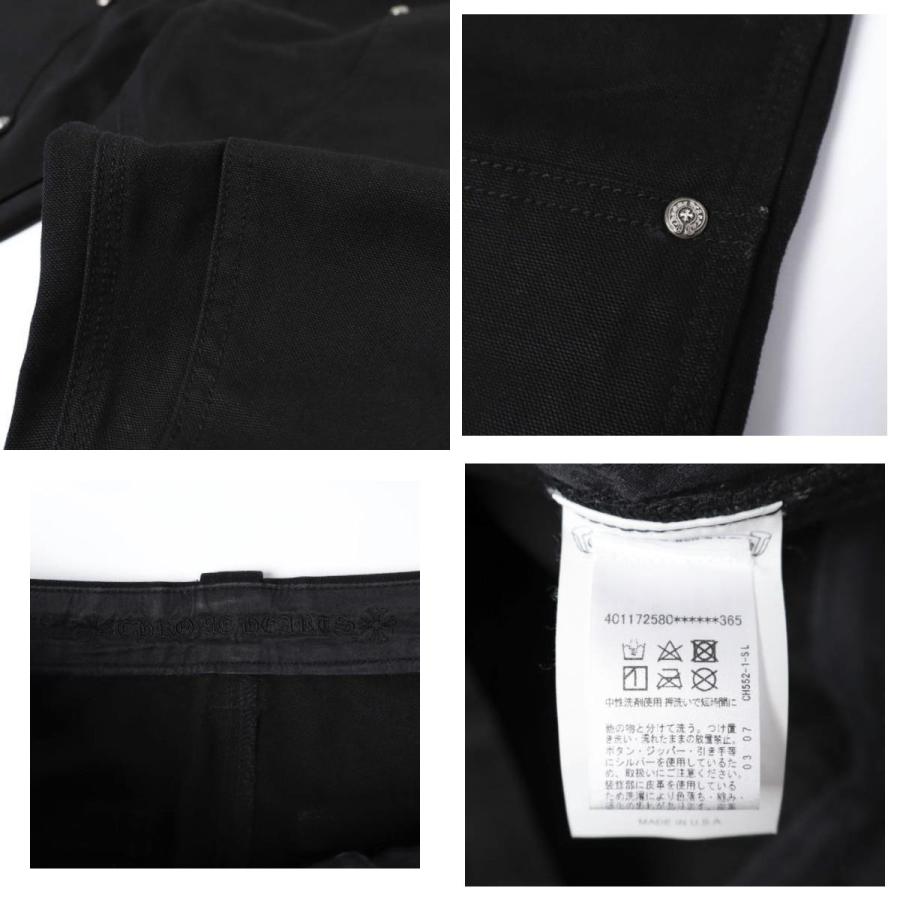 CHROME HEARTS クロムハーツ CARPENTER DOUBLE KNEE インボイス付き カーペンターダブルニーパンツ 34 BLACK ペインター キャンバス |  | 09