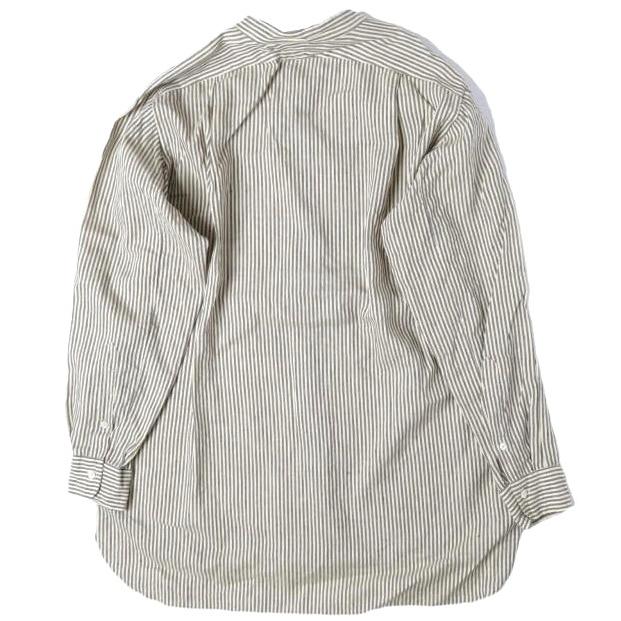 MAATEE＆SONS マーティーアンドサンズ 24SS C/L/N BAND COLLAR SHIRT 強撚ヒッコリー バンドカラーシャツ MT4103-0604B 3 NAVY STRIPE |  | 01