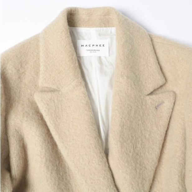 MACPHEE マカフィー 24AW モヘヤシャギー ダブルブレストジャケット 12-07-44-07333 36 ライトベージュ トゥモローランド 定価49,500円 |  | 04