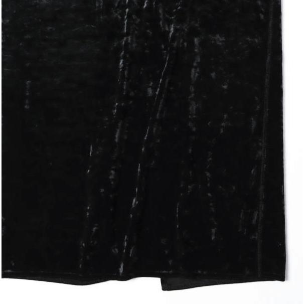 SALON ADAM ET ROPE サロン アダムエロペ 24SS 日本製 クラッシュベロアタイトスカート SHC34080 Free BLACK ロング イージー ボトムス |  | 04