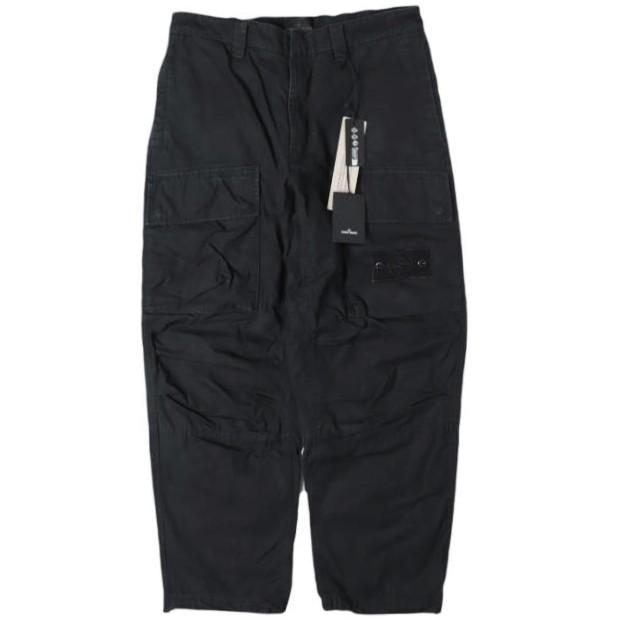 STONE ISLAND ストーンアイランド 24SS Ghost Piece WEATHERPROOF COTTON CANVAS CARGO PANTS ゴースト カーゴパンツ 8015309F1 W31 BLACK | 