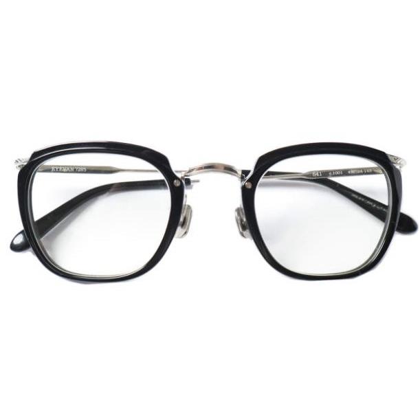 EYEVAN 7285 アイヴァン 7285 541 C.1001 コンビネーションフレーム ウエリントンサングラス BLACK/LIGHT GRAY 47□24-145 眼鏡 メガネ | 