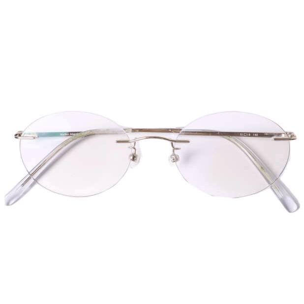 Atelier Macri アトリエマクリ RIMLESS リムレスメガネ オーバルサングラス ホワイトゴールド/ライトピンク(度入り) 51□18 140 メガネ |  | 01