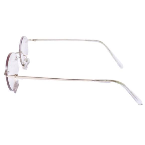Atelier Macri アトリエマクリ RIMLESS リムレスメガネ オーバルサングラス ホワイトゴールド/ライトピンク(度入り) 51□18 140 メガネ |  | 03