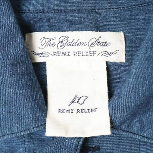 REMI RELIEF レミレリーフ 日本製 縦横シャンブレーコート S Indigo Blue ステンカラーコート スプリングコート ショップコート アウター |  | 02