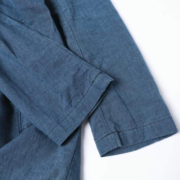 REMI RELIEF レミレリーフ 日本製 縦横シャンブレーコート S Indigo Blue ステンカラーコート スプリングコート ショップコート アウター |  | 04