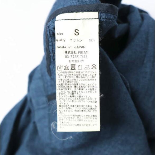 REMI RELIEF レミレリーフ 日本製 縦横シャンブレーコート S Indigo Blue ステンカラーコート スプリングコート ショップコート アウター |  | 06
