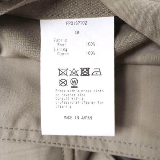 Ernie Palo アーニーパロ 日本製 Wool Fatigue Pants ウォッシャブルウールトロ ファティーグパンツ EP01SPT02 48 BEIGE 定価41,800円 |  | 07