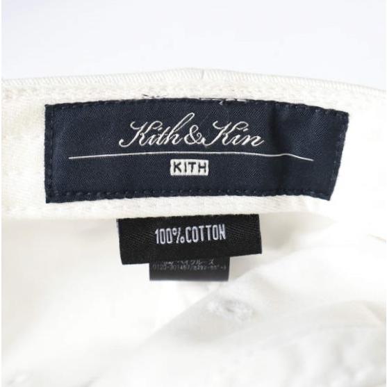 KITH NYC キスニューヨークシティ 22SS JUST US CAP コットンツイル ロングビル6パネルキャップ 22095060002420 WHITE Kith＆Kin 帽子 |  | 07