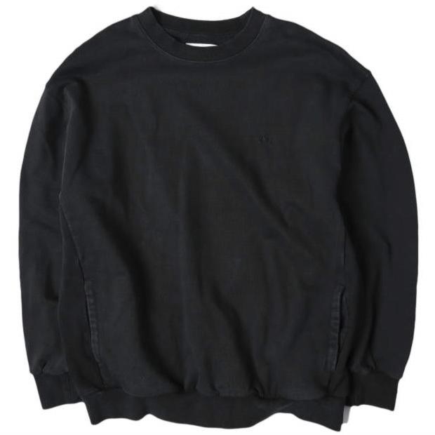 Acy エイシー GARMENT DYE CREW NECK SWEAT ガーメントダイ クルーネックスウェット 3(XL) L.BLACK トレーナー 裏毛 MIN-NANO ミンナノ | 