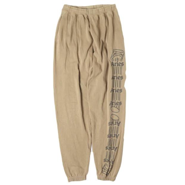 Aries アリーズ イタリア製 Column Sweatpant ローマ神殿 スウェットパンツ SPAR30009 S Brown Khaki ボトムス g27712 | 
