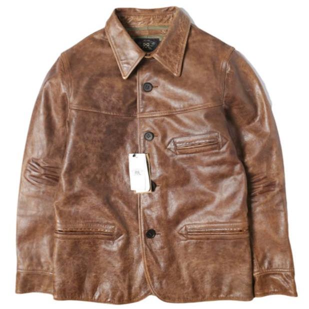 新品 RRL ダブルアールエル BRADLEY LEATHER CAR COAT レザーカーコート MNRROTW12820116 XS レザージャケット Double RL 定価385,000円 | 