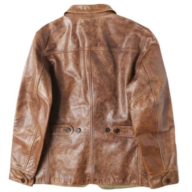 新品 RRL ダブルアールエル BRADLEY LEATHER CAR COAT レザーカーコート MNRROTW12820116 XS レザージャケット Double RL 定価385,000円 |  | 01