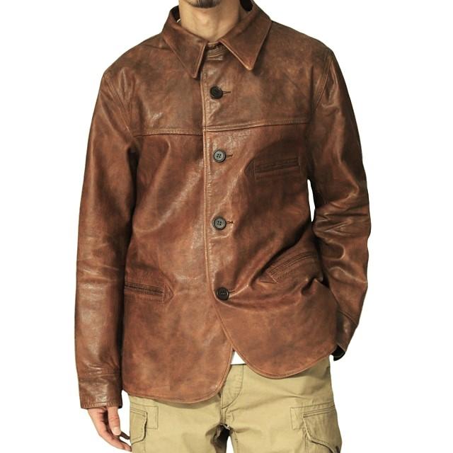 新品 RRL ダブルアールエル BRADLEY LEATHER CAR COAT レザーカーコート MNRROTW12820116 XS レザージャケット Double RL 定価385,000円 |  | 02