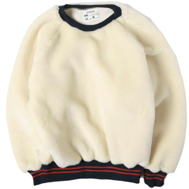 NEXUSVII ネクサスセブン 24AW 日本製 NEW BEASTY SWEAT フェイクファースウェット RCA-NNK-COE 44 IVORY トレーナー NEXUS7 ボア g27717 | 