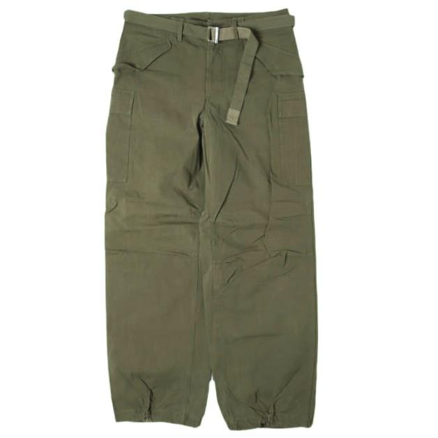 sacai サカイ 24SS Rip Stop Pants リップストップ ベルテッド カーゴパンツ 24-03360M 3 OLIVE GREEN ボトムス g27722 | 