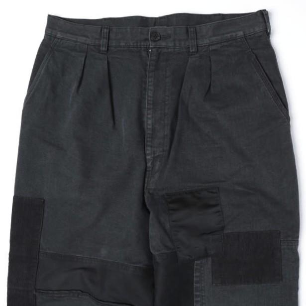 COMME des GARCONS HOMME コムデギャルソンオム 22AW 日本製 異素材 パッチワーク2タックワイドパンツ HJ-P010 M BLACK テーパード g27729 |  | 03