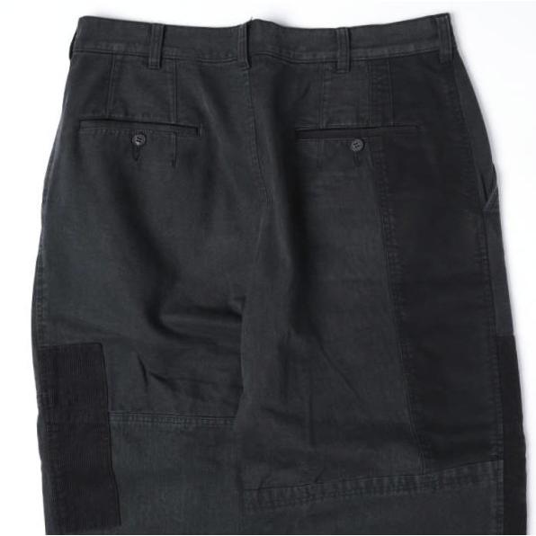 COMME des GARCONS HOMME コムデギャルソンオム 22AW 日本製 異素材 パッチワーク2タックワイドパンツ HJ-P010 M BLACK テーパード g27729 |  | 06