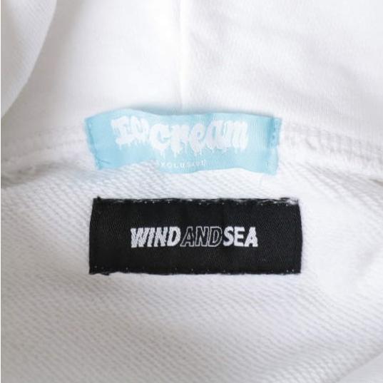 ICE CREAM x WIND AND SEA アイスクリーム ウィンダンシー 別注 Logo Hoodie 裏毛 スウェットプルオーバーパーカー ICJP215SK006 XL WHITE |  | 02