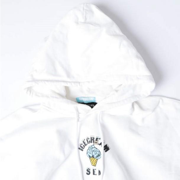 ICE CREAM x WIND AND SEA アイスクリーム ウィンダンシー 別注 Logo Hoodie 裏毛 スウェットプルオーバーパーカー ICJP215SK006 XL WHITE |  | 03