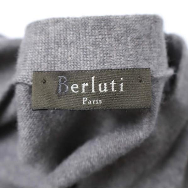 Berluti ベルルッティ イタリア製 レザーディテール カシミヤVネックカーディガン R14KCL51YABX M GRAY ニット トップス g27734 |  | 02