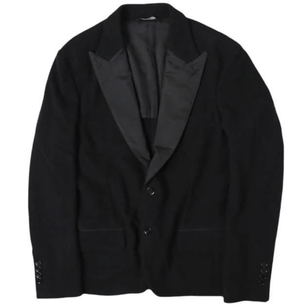 DOLCE＆GABBANA ドルチェアンドガッバーナ イタリア製 タキシードデザイン ラペル切り替え テーラードジャケット G2AP5T / FU2KK 46 BLACK | 