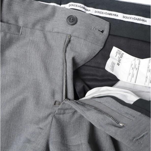 DOLCE＆GABBANA ドルチェアンドガッバーナ イタリア製 ヴァージンウール ノープリーツスラックス G3P6CT / FU2F9 46 Gray パンツ ボトムス |  | 03