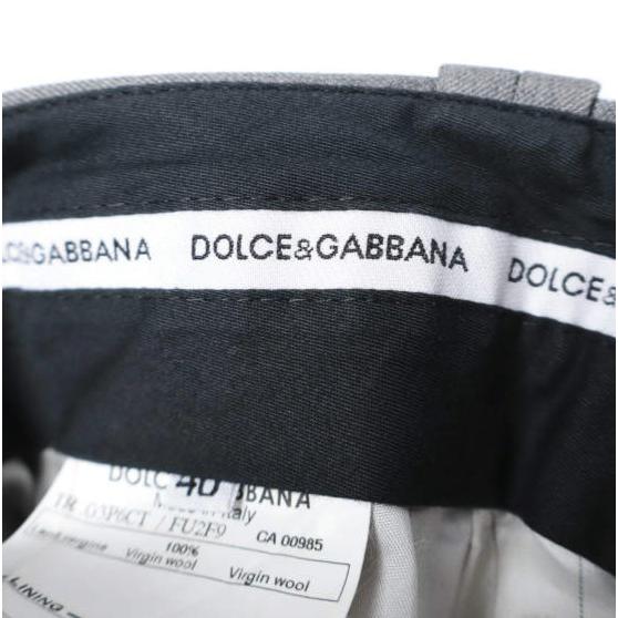 DOLCE＆GABBANA ドルチェアンドガッバーナ イタリア製 ヴァージンウール ノープリーツスラックス G3P6CT / FU2F9 46 Gray パンツ ボトムス |  | 06