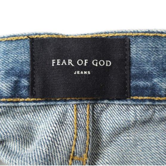 FEAR OF GOD フィアオブゴッド SELVEDGE DENIM BLEACH VINTAGE JEAN 裾ジップ 5Pセルビッチデニムパンツ 5C-17-SDVJ 31 定価117,700円 |  | 03