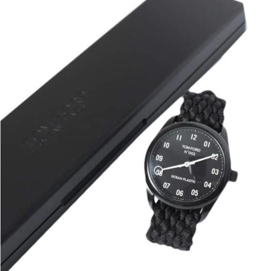 TOM FORD トムフォード スイス製 N.002 OCEAN PLASTIC オーシャンプラスチック TFT002023 BLACK ウォッチ TIMEPIECES クオーツ 腕時計 |  | 01