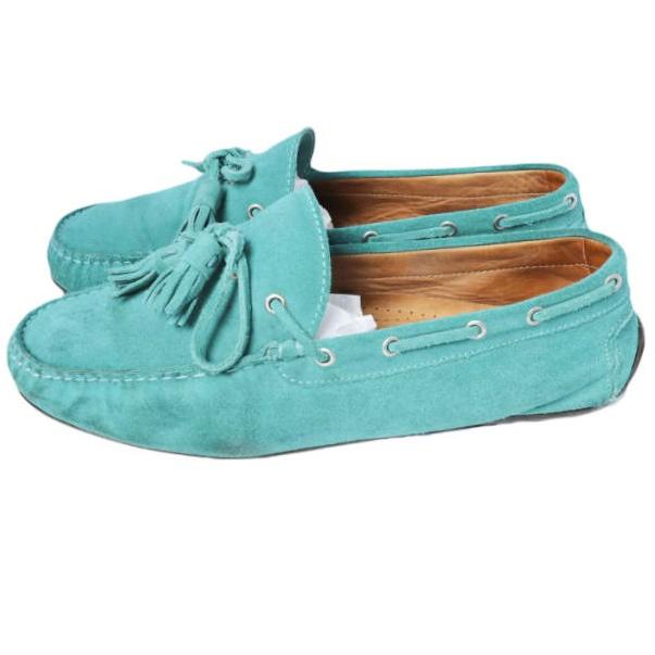 RALPH LAUREN PURPLE LABEL ラルフローレンパープルレーベル HAROLD TASSEL スエードドライビングシューズ 7.5E(26cm) TURQUOISE g27788 |  | 01