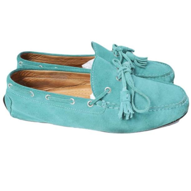 RALPH LAUREN PURPLE LABEL ラルフローレンパープルレーベル HAROLD TASSEL スエードドライビングシューズ 7.5E(26cm) TURQUOISE g27788 |  | 02