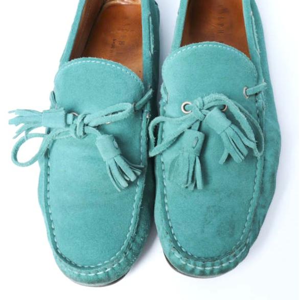 RALPH LAUREN PURPLE LABEL ラルフローレンパープルレーベル HAROLD TASSEL スエードドライビングシューズ 7.5E(26cm) TURQUOISE g27788 |  | 04