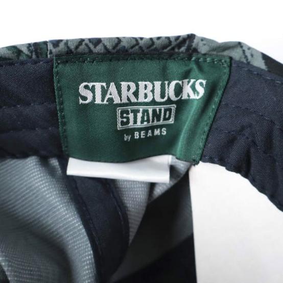 新品 STARBUCKS STAND by BEAMS スターバックススタンド バイ ビームス 26SS ショップ限定 KENYA 総柄プリントキャップ GREEN 6パネル |  | 08