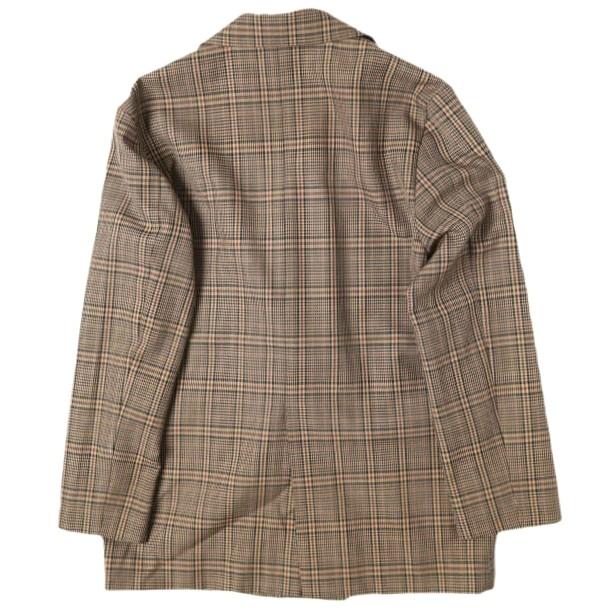 Demi-Luxe BEAMS デミルクス ビームス 20AW ダブルボタン チェックテーラードジャケット 68-16-0196-594 38 BROWN BEIGE グレンチェック |  | 01