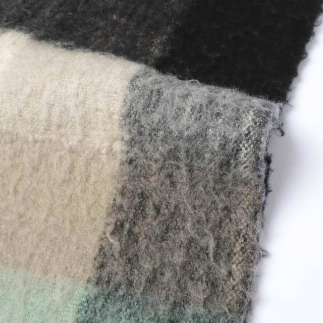 Acne Studios アクネストゥディオズ イタリア製 フリンジチェックマフラー 274176 Murti Green ウール スカーフ g27807 |  | 04