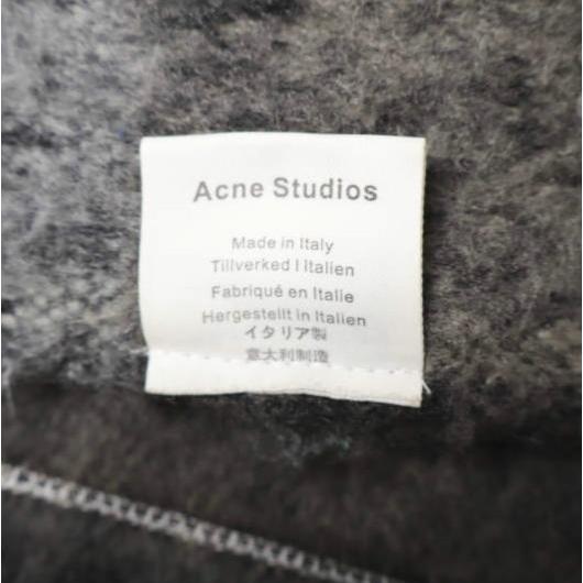 Acne Studios アクネストゥディオズ イタリア製 フリンジチェックマフラー 274176 Murti Green ウール スカーフ g27807 |  | 06