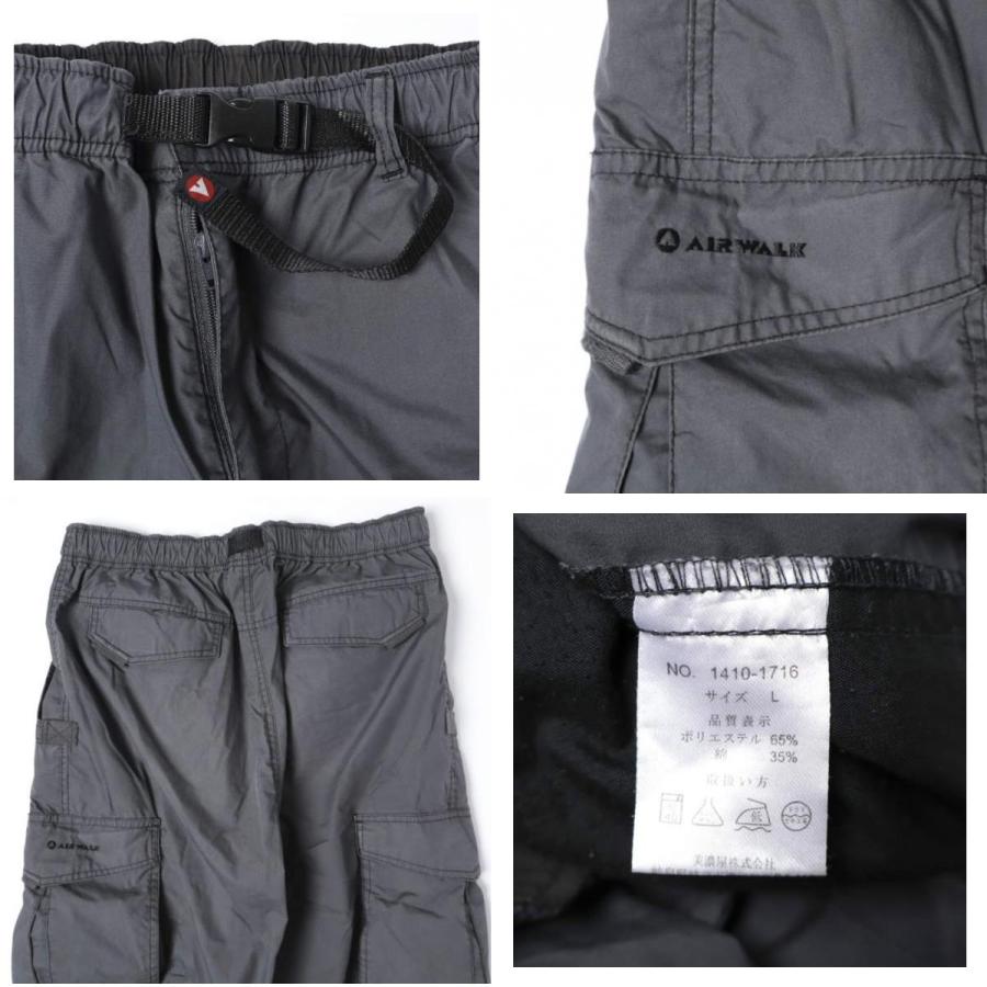 AIRWALK エアウォーク 2WAY デタッチャブルカーゴパンツ 1410-1716 L GRAY イージー ベルテッド クロップド ボトムス g27812 |  | 09