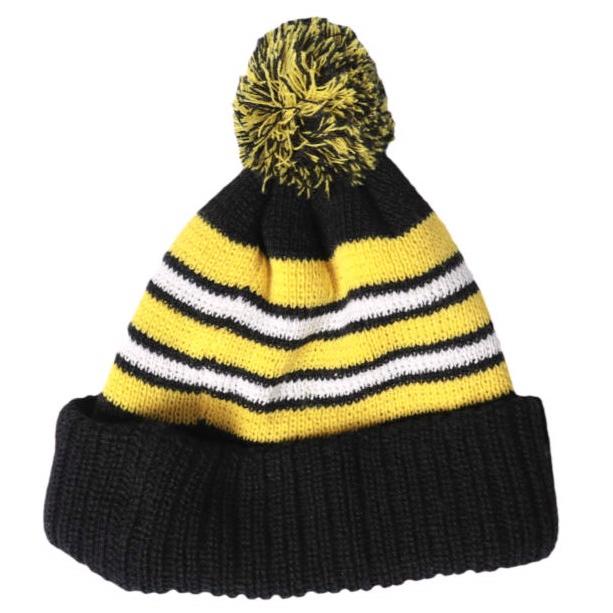 INFIELDER DESIGN x BEAMS BOY インフィールダーデザイン ビームスボーイ ボーダーポンポンニットキャップ BLACK/YELLOW ワッチキャップ |  | 02