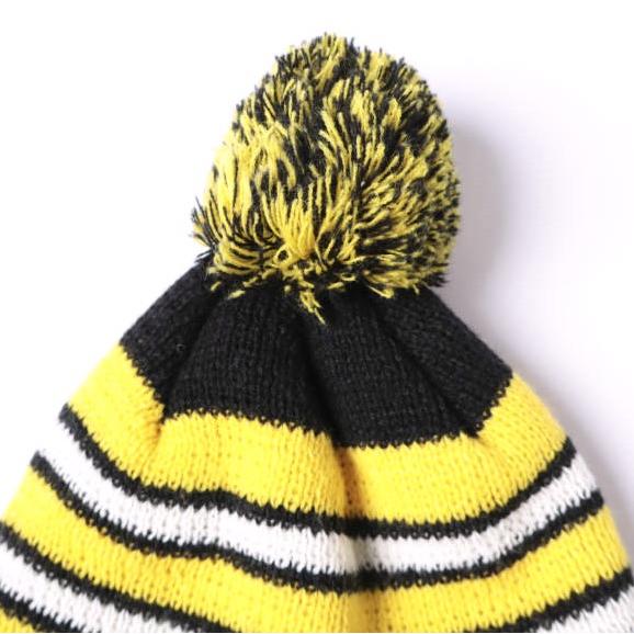 INFIELDER DESIGN x BEAMS BOY インフィールダーデザイン ビームスボーイ ボーダーポンポンニットキャップ BLACK/YELLOW ワッチキャップ |  | 03