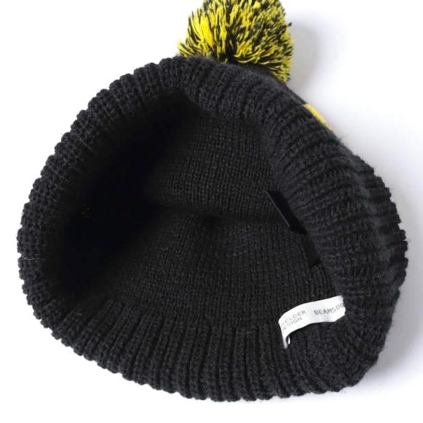 INFIELDER DESIGN x BEAMS BOY インフィールダーデザイン ビームスボーイ ボーダーポンポンニットキャップ BLACK/YELLOW ワッチキャップ |  | 05