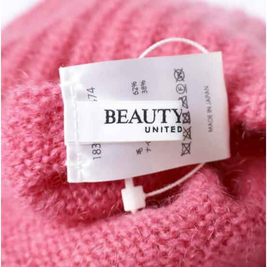 BEAUTY＆YOUTH UNITED ARROWS ビューティーアンドユース 日本製 畦編みウール ニットキャップ 1838-699-2474 PINK ビーニー ワッチキャップ |  | 06