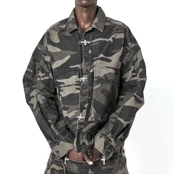 Danke Schon ダンケシェーン 25AW RIPSTOP CARGO SHIRT コットンリップストップ カモフラージュ カーゴシャツジャケット UNS25135 L L.H.P. |  | 02
