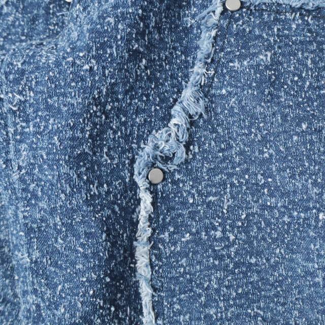 Danke Schon ダンケシェーン 26SS NEEDLEPUNCH DENIM W-KNEE PANTS ニードルパンチ デニムダブルニーパンツ 250936 L Blue ペインター |  | 06