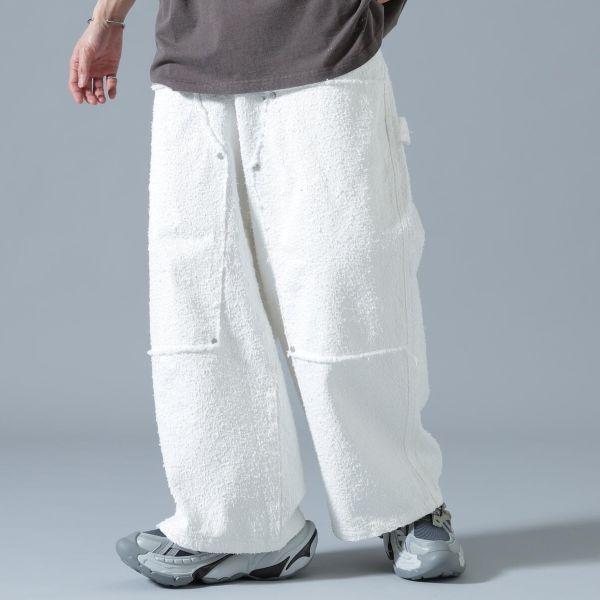 Danke Schon ダンケシェーン 26SS NEEDLEPUNCH DENIM W-KNEE PANTS ニードルパンチ デニムダブルニーパンツ 250968 L WHITE ペインター |  | 02
