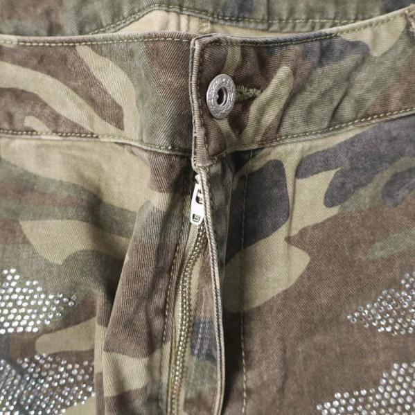 Danke Schon ダンケシェーン 26SS 12oz Baggy Shorts Camo / Swaro ラインストーン バギーショーツ 250968 L カモフラージュ ワイド パンツ |  | 04