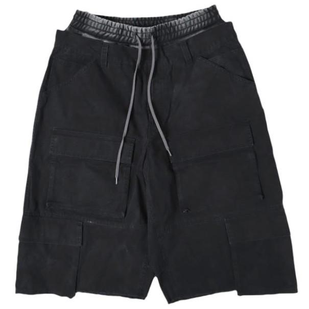 FR(13)NDS フレンズ 26SS WAIST LAYER CARGO SHORTS ウエストレイヤード カーゴショーツ RF25157 L BLACK ROYAL FLASH イージー パンツ | 