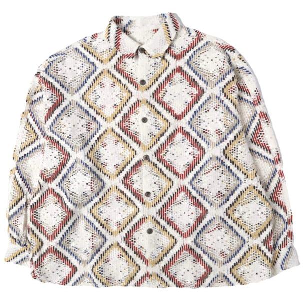 Danke Schon ダンケシェーン 26SS RACE L/S SHIRTS 幾何学ダイヤ柄 レースロングスリーブシャツ 250922-DS L Murti L.H.P. サンプル品 長袖 | 